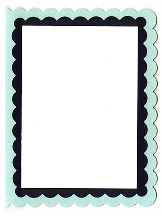 Scallop A-2 Double Layered Card Kit (B) - 5 ct<br>Sno Cone/Deep Blue/White
