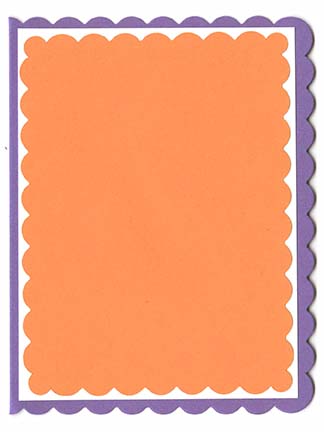 Scallop A-2 Double Layered Card Kit (C) - 5 ct<br>Grape Jelly/White/Orange Fizz
