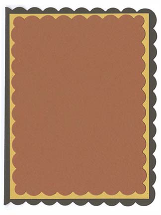 Scallop A-2 Double Layered Card Kit (C) - 5 ct<br>Hot Fudge/Mustard/Tuscan Sun