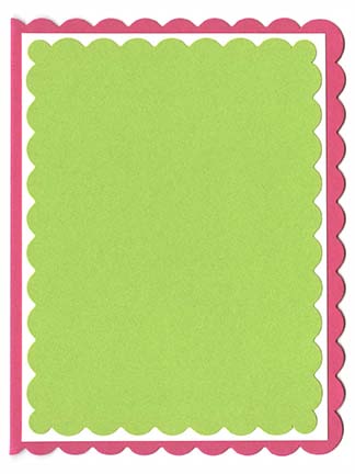 Scallop A-2 Double Layered Card Kit (C) - 5 ct<br>Razzle Berry/White/Sour Apple