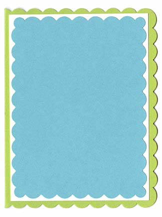 Scallop A-2 Double Layered Card Kit (C) - 5 ct<br>Sour Apple/White/Blu Raspberry