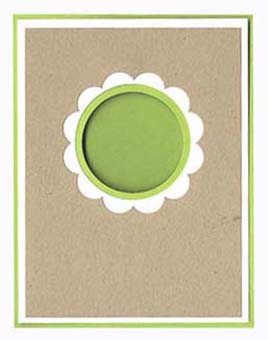 Scallop Circle Dbl Window Overlay Kit<br>Sour Apple/White/Fossil