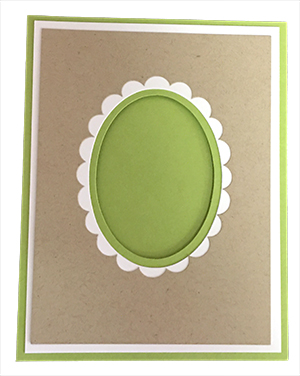 Scallop Oval Dbl Window Overlay Kit<br>Sour Apple/White/Fossil