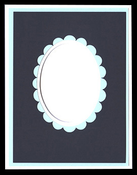 Scallop Oval Dbl Window Overlay Kit <br>White/Sno Cone/Deep Blue