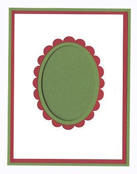 Scallop Oval Dbl Window Overlay Kit<br>Gumdrop Green/Wild Cherry/White
