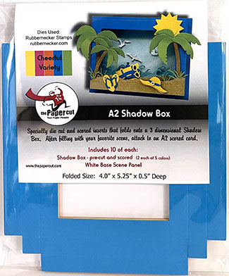 Variety A-2 Shadow Box Die Cuts<br>10 ct with Base Scene Panel Panel