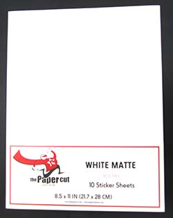 White Sticker Sheets