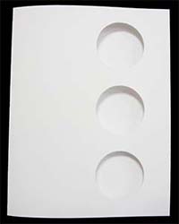 Triple Circle <br>Mini Window Cards<br>White & Cream