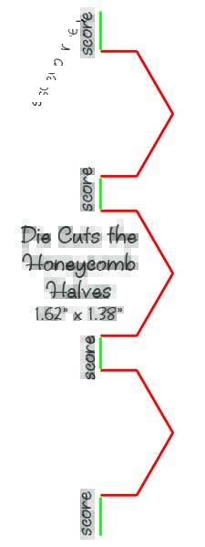 Triple Honeycomb<br>Z Fold Card Making Die