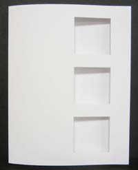 Triple Square <br>Mini Window Cards<br>White & Cream