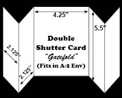 White DOUBLE Shutter Card