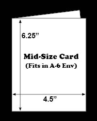 White Mid-Size Card<br>A-6, Scored