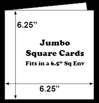 White Jumbo Square Card