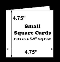 White Small Square Card