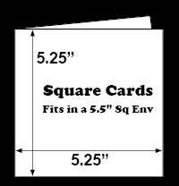 White Square Card, 5.25