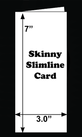 White Skinny Slimline Scored Cards