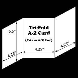 White Tri-Fold<br>A-2 Card