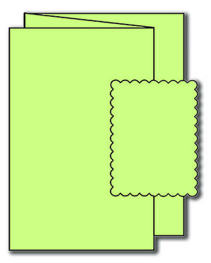 Scallop Rectangle <br>Swinging Z-Fold Card