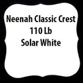 Neenah Classic Crest 110 Lb. Solar White