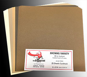 Browns Variety, 12 x 12, 25 ct