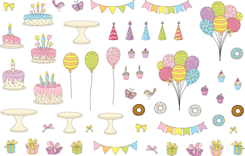 38051E Sweet Celebration Colored Die Cut Pieces