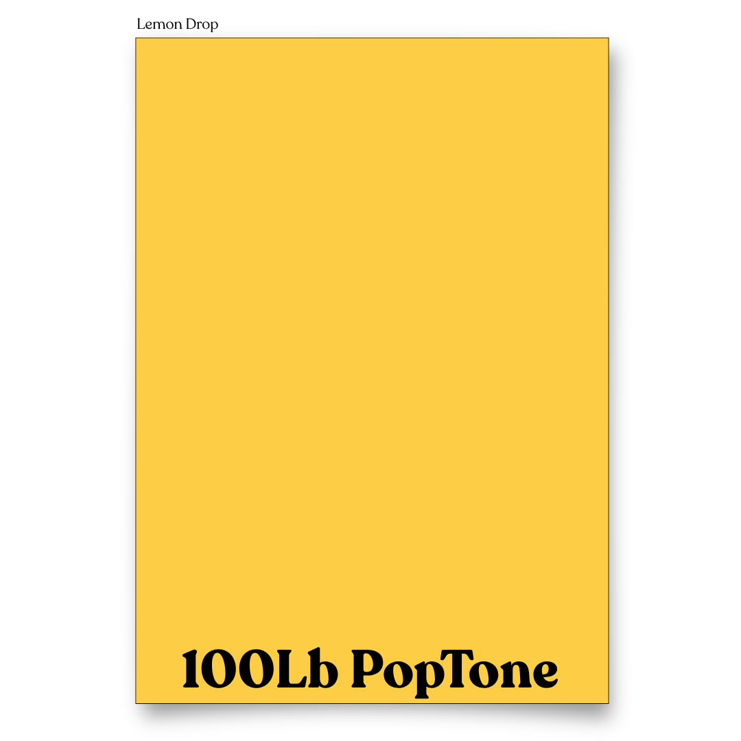 PopTone Lemon Drop 100 Lb Cardstock