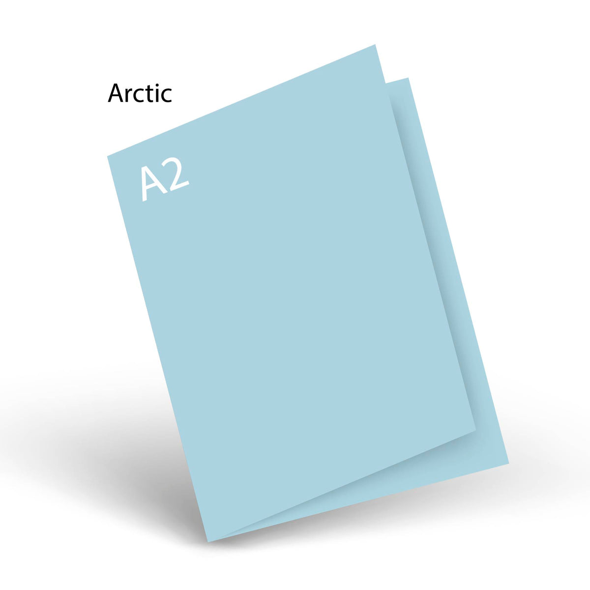 Arctic (Prev Sky/Light Blue) 80 LB Smooth Lessebo A-2 Scored Card