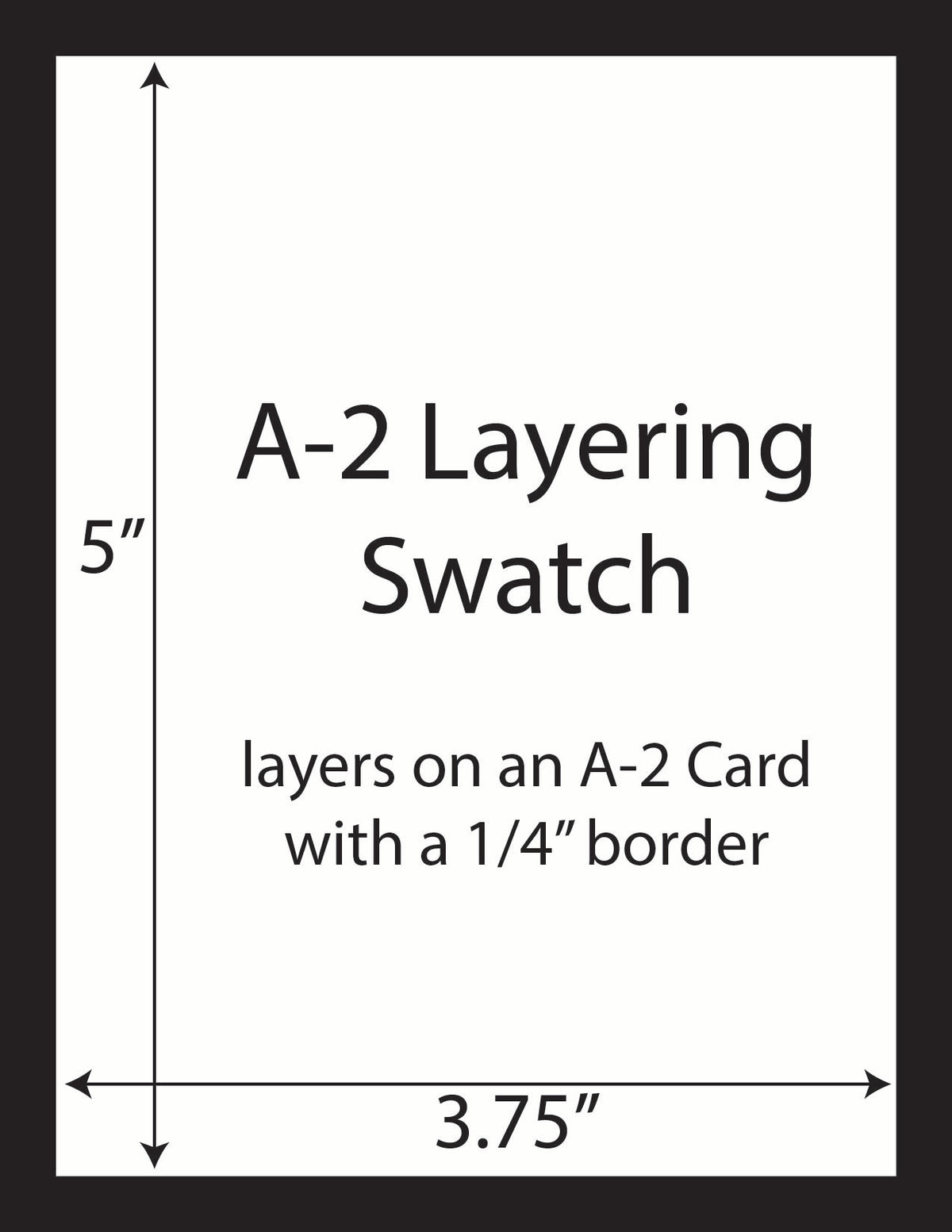 A-2 Layering Swatch White 3.75" x 5"