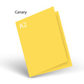 Canary (Prev Median Yellow) 80 LB Smooth Lessebo A-2 Scored Card