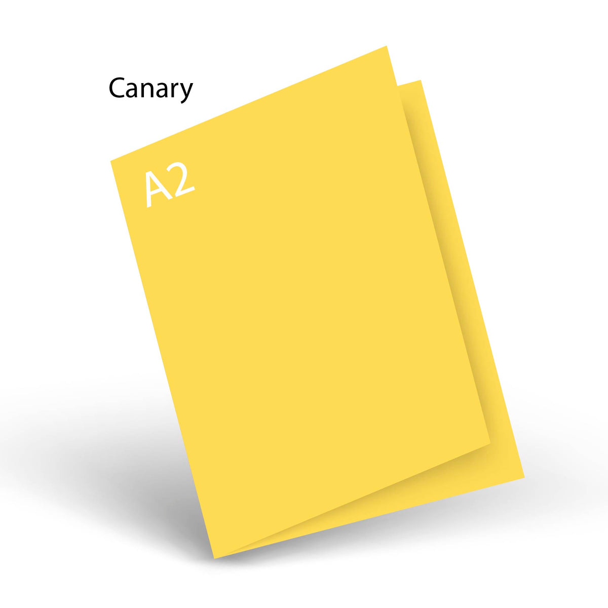 Canary (Prev Median Yellow) 80 LB Smooth Lessebo A-2 Scored Card