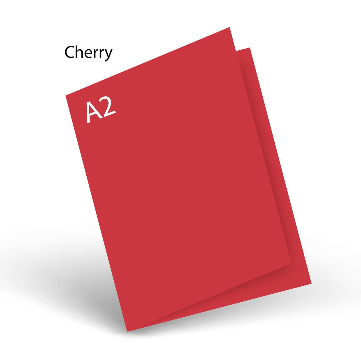 Cherry (prev Dark Red) 80 LB Smooth Lessebo A-2 Scored Card