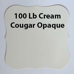 Cream 100 Lb Cougar Opaque