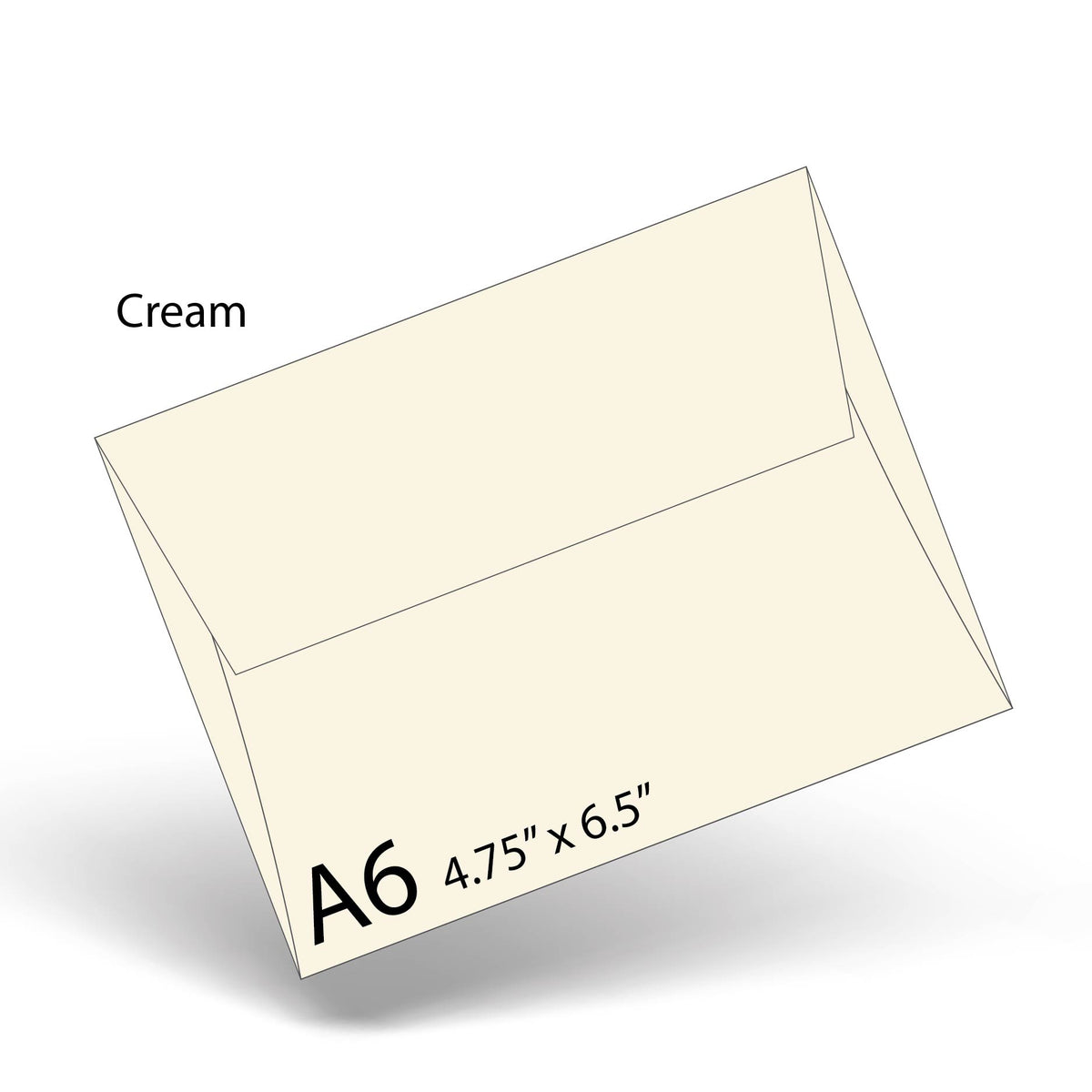 Cream Mid-Size A-6 Envelope