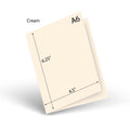 Cream Mid-Size A-6 Scored Card