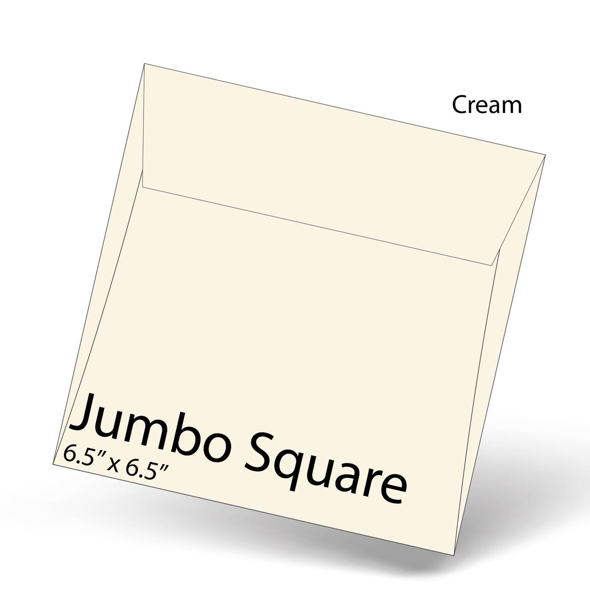 Cream Jumbo Square Envelope 6.5" x 6.5"