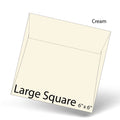 Cream Large Square Envelope 6" x 6"