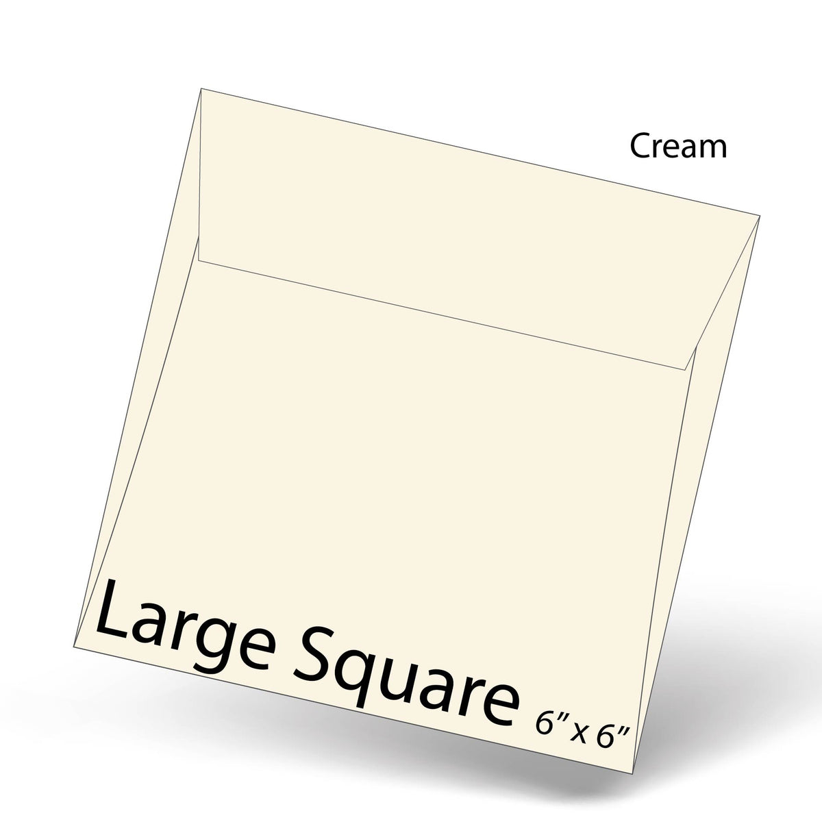 Cream Large Square Envelope 6" x 6"