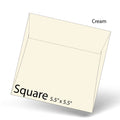 Cream Square Envelope 5.5" x 5.5"