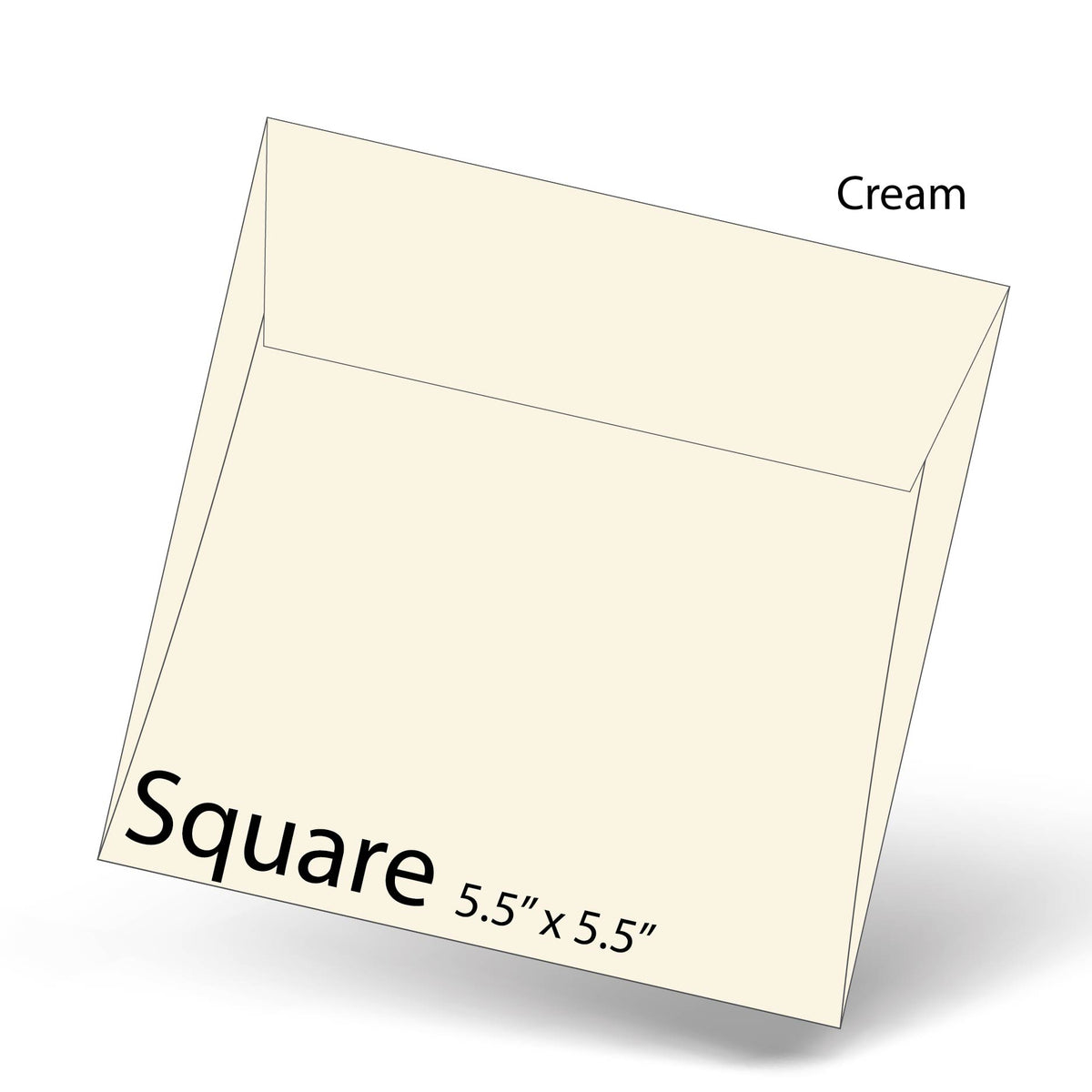 Cream Square Envelope 5.5" x 5.5"