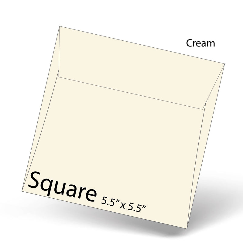 Cream Square Envelope 5.5" x 5.5"