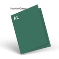 Hunter Green 80 LB Smooth Lessebo A-2 Scored Card