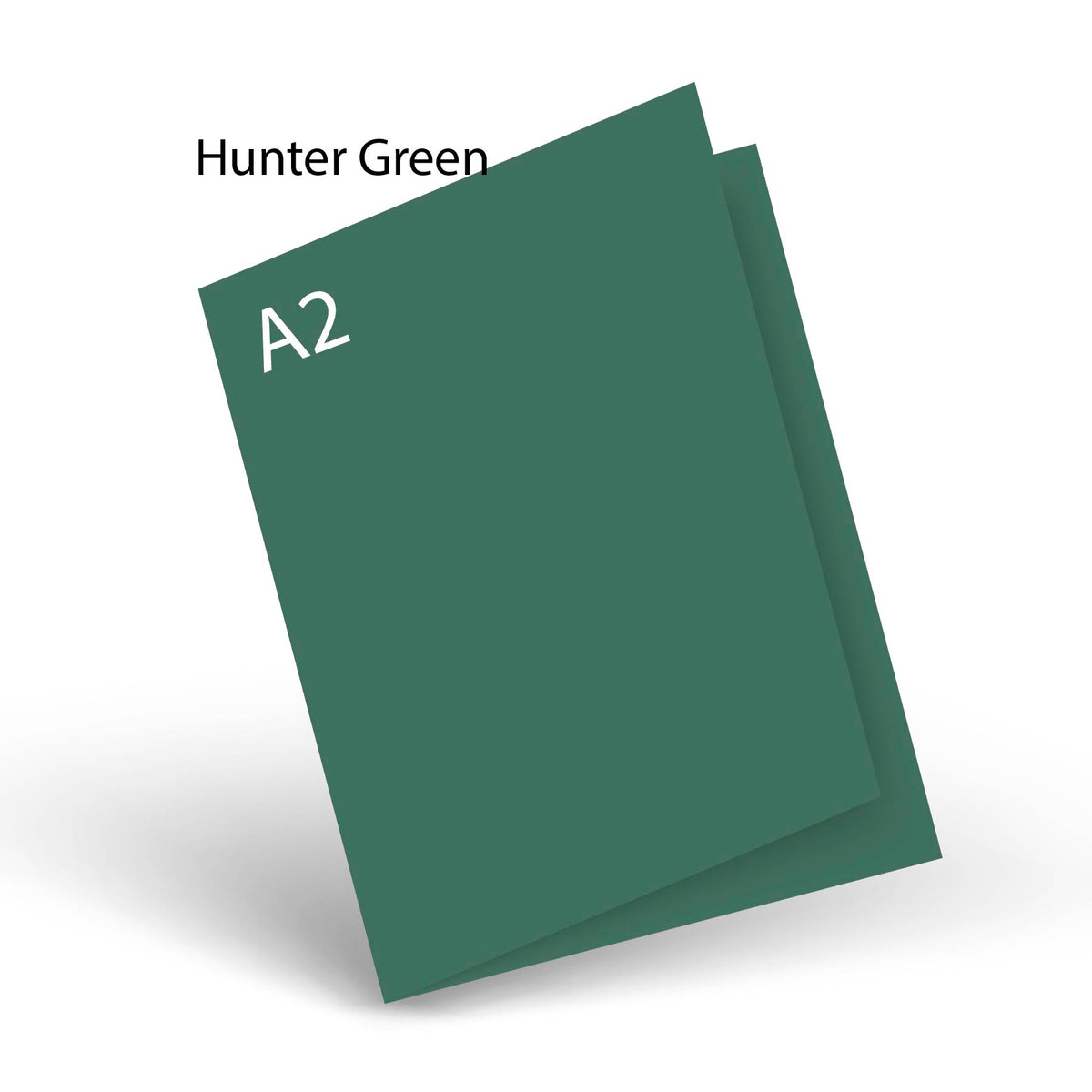 Hunter Green 80 LB Smooth Lessebo A-2 Scored Card