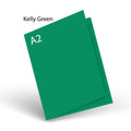 Kelly Green 80 LB Smooth Lessebo A-2 Scored Card