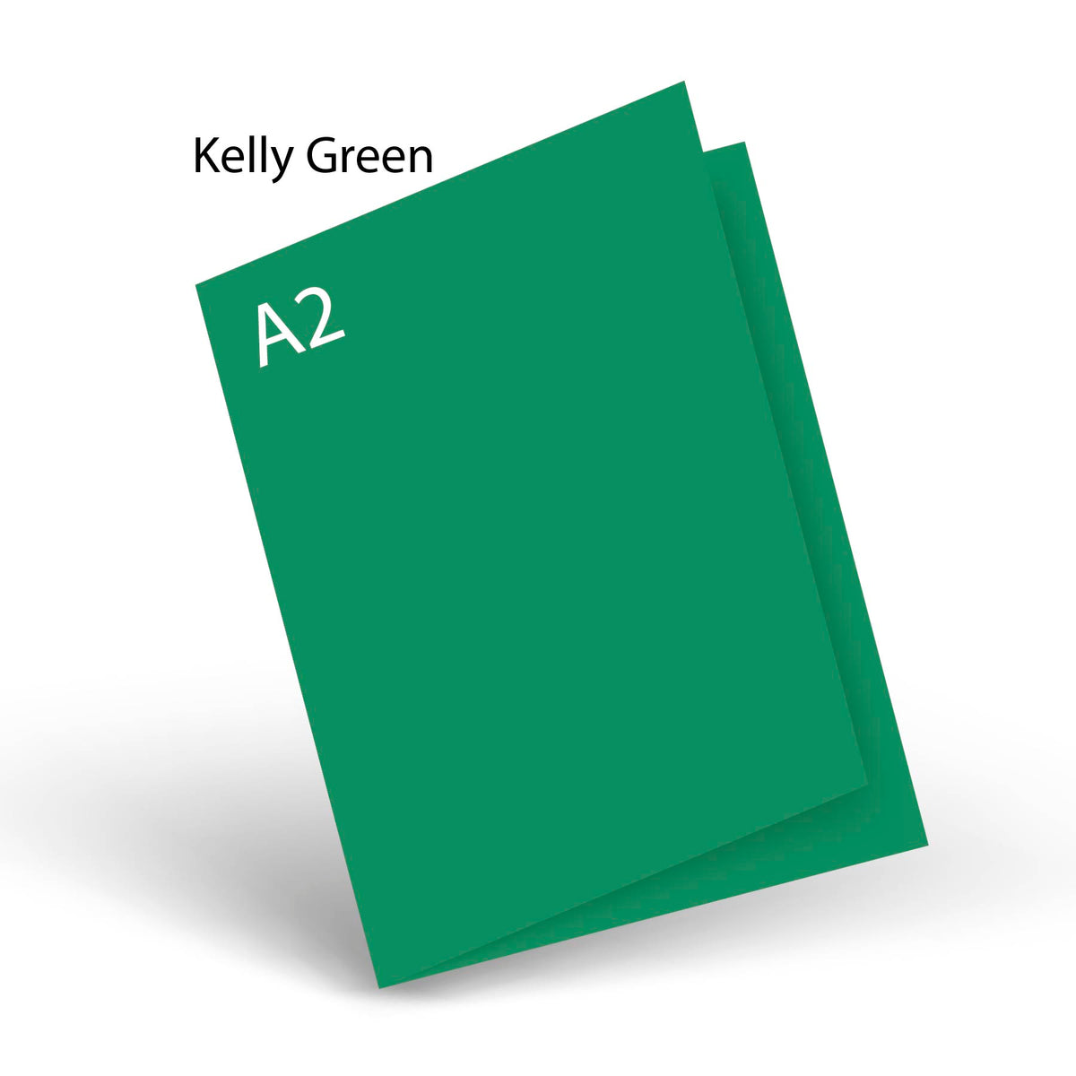 Kelly Green 80 LB Smooth Lessebo A-2 Scored Card