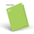 Lime Green (prev Strong Lime) 80 LB Smooth Lessebo A-2 Scored Card