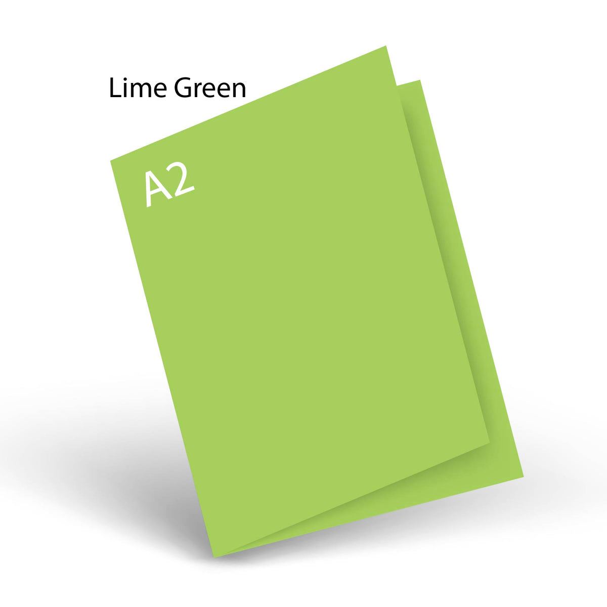 Lime Green (prev Strong Lime) 80 LB Smooth Lessebo A-2 Scored Card
