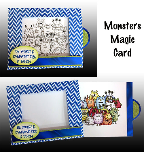 White Rectangle Window Magic Card Kit - 8 ct Blank
