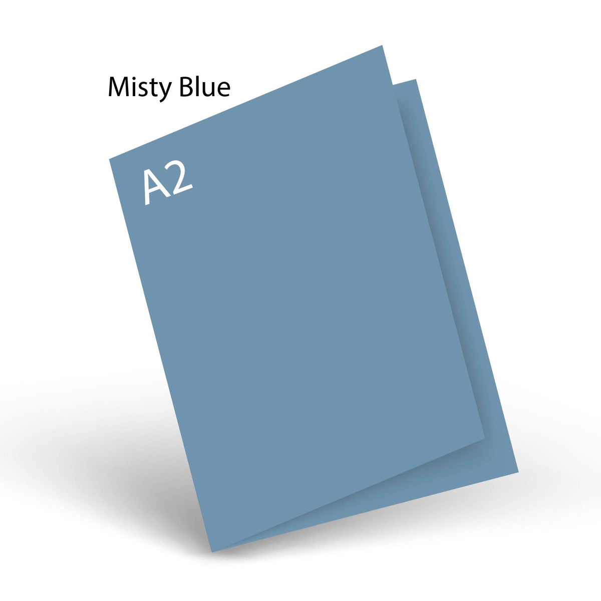 Misty Blue 80 LB Smooth Lessebo A-2 Scored Card