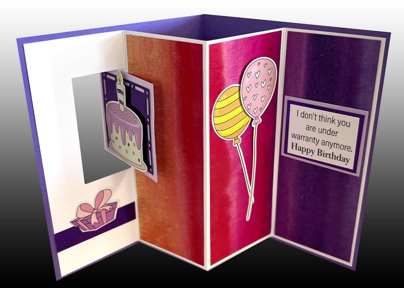 Fun Time Thursday November Triple the Fun B-Day Cards - PAPER ONLY KIT -  No Colored Die-cut Pieces