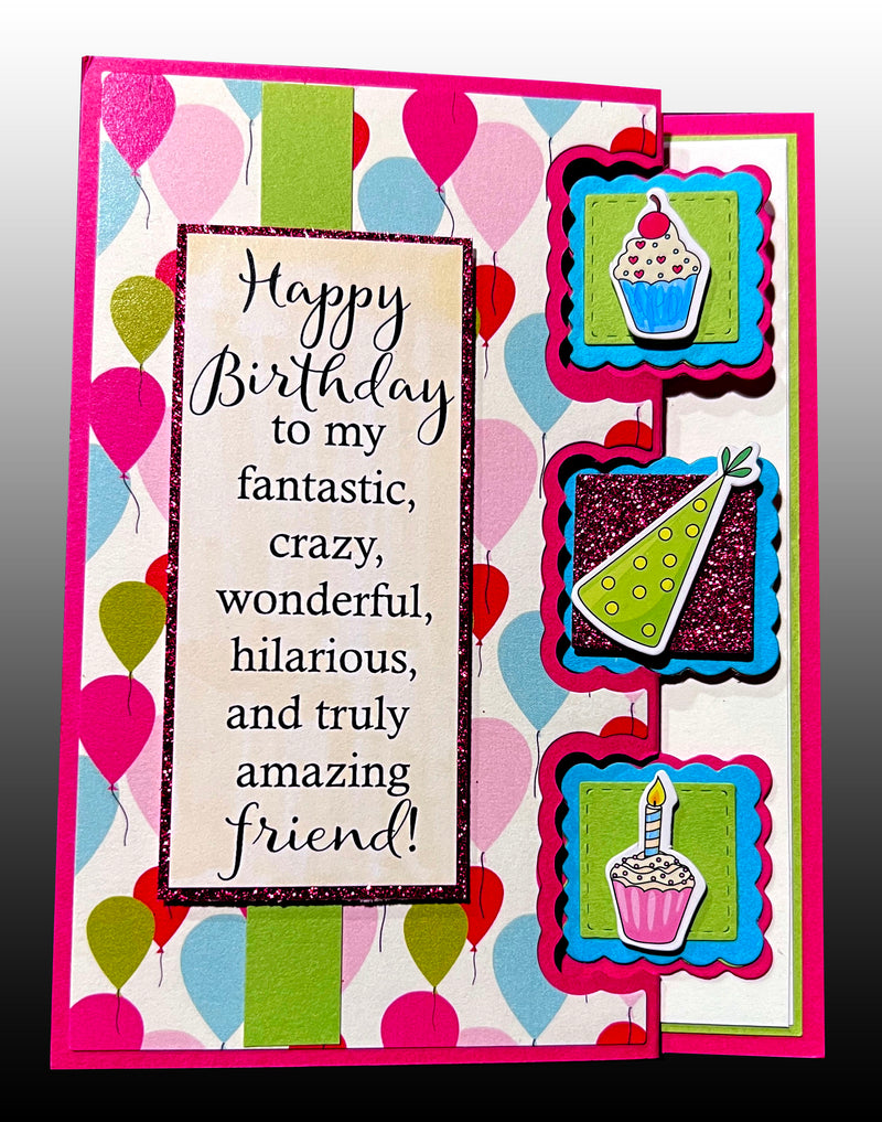 Fun Time Thursday November Triple the Fun B-Day Cards - PAPER ONLY KIT -  No Colored Die-cut Pieces